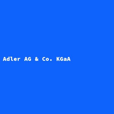 Hersteller: Adler AG &amp; Co. KGaA